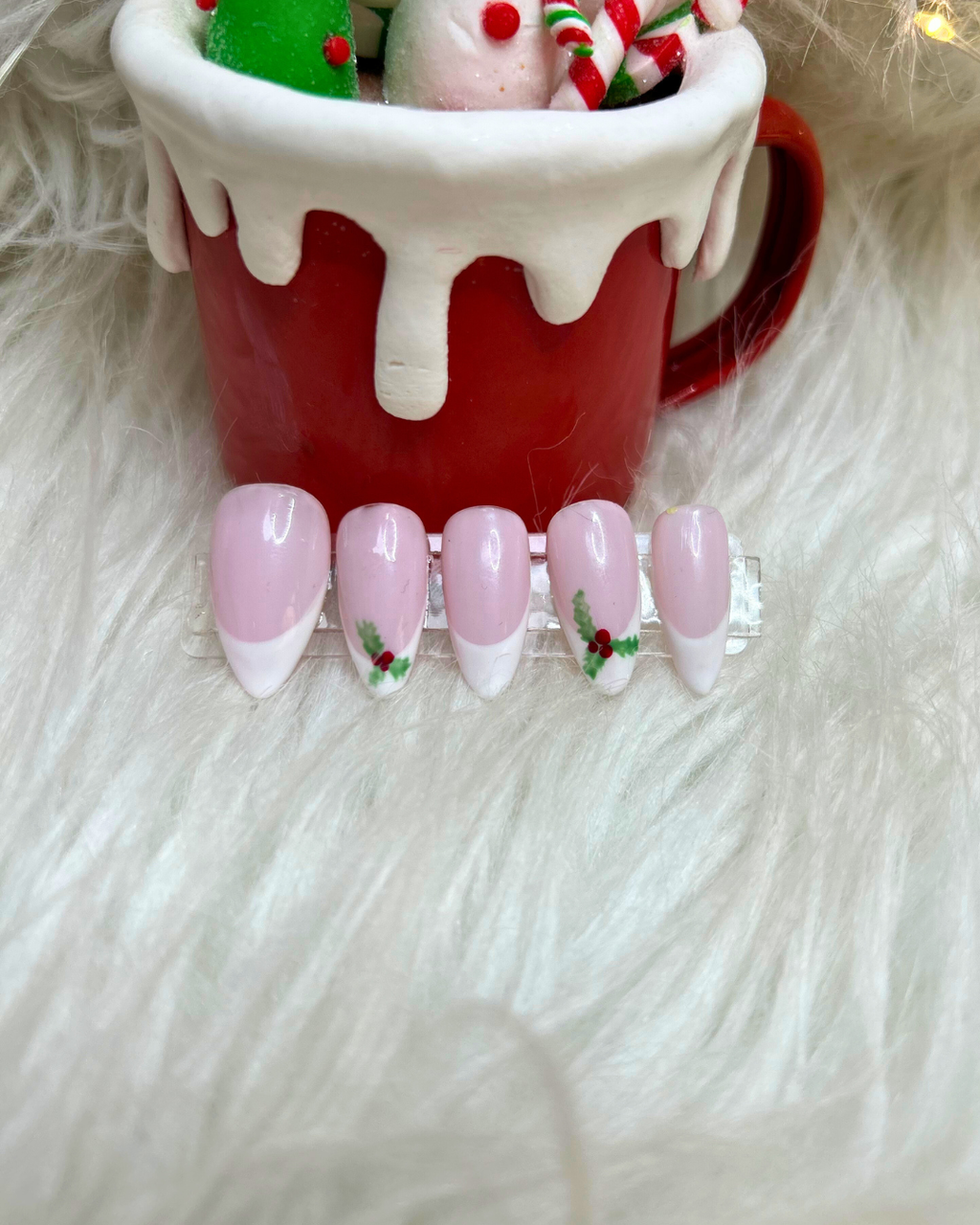 Press on Nail - Holly Christmas