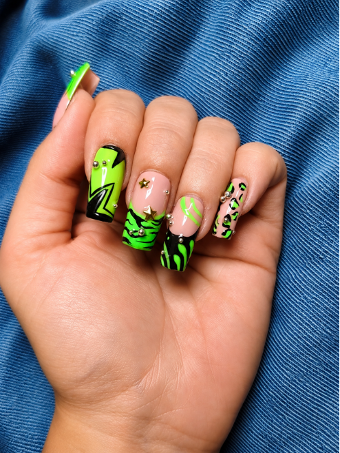 Press on Nail - Geo Green