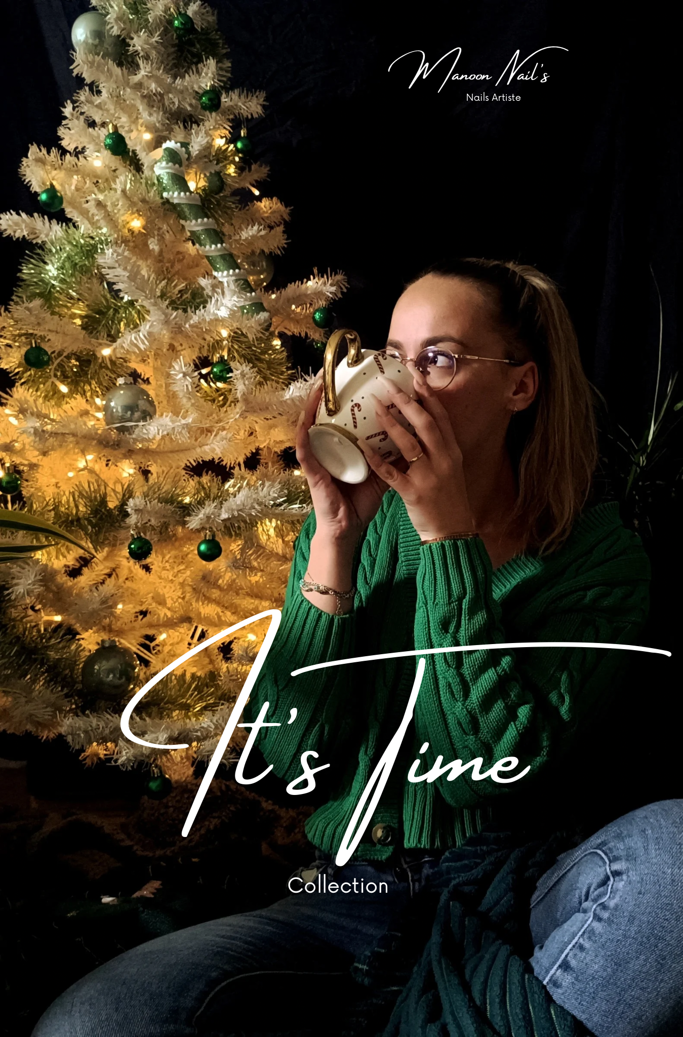 Press on Nail - Green Christmas